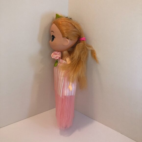 Little Girl Doll Keychain with Pink Dress - Picture 7 of 12